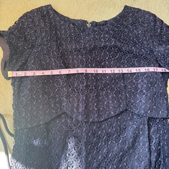 Vintage 60s Navy Ribbon Shift Hourglass Homemade Dress - Picture 12 of 14